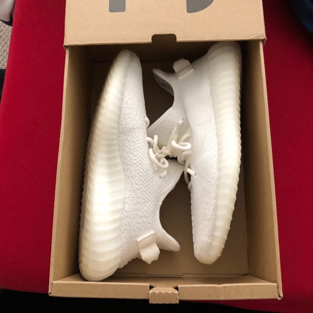 Triple White Yeezy 350